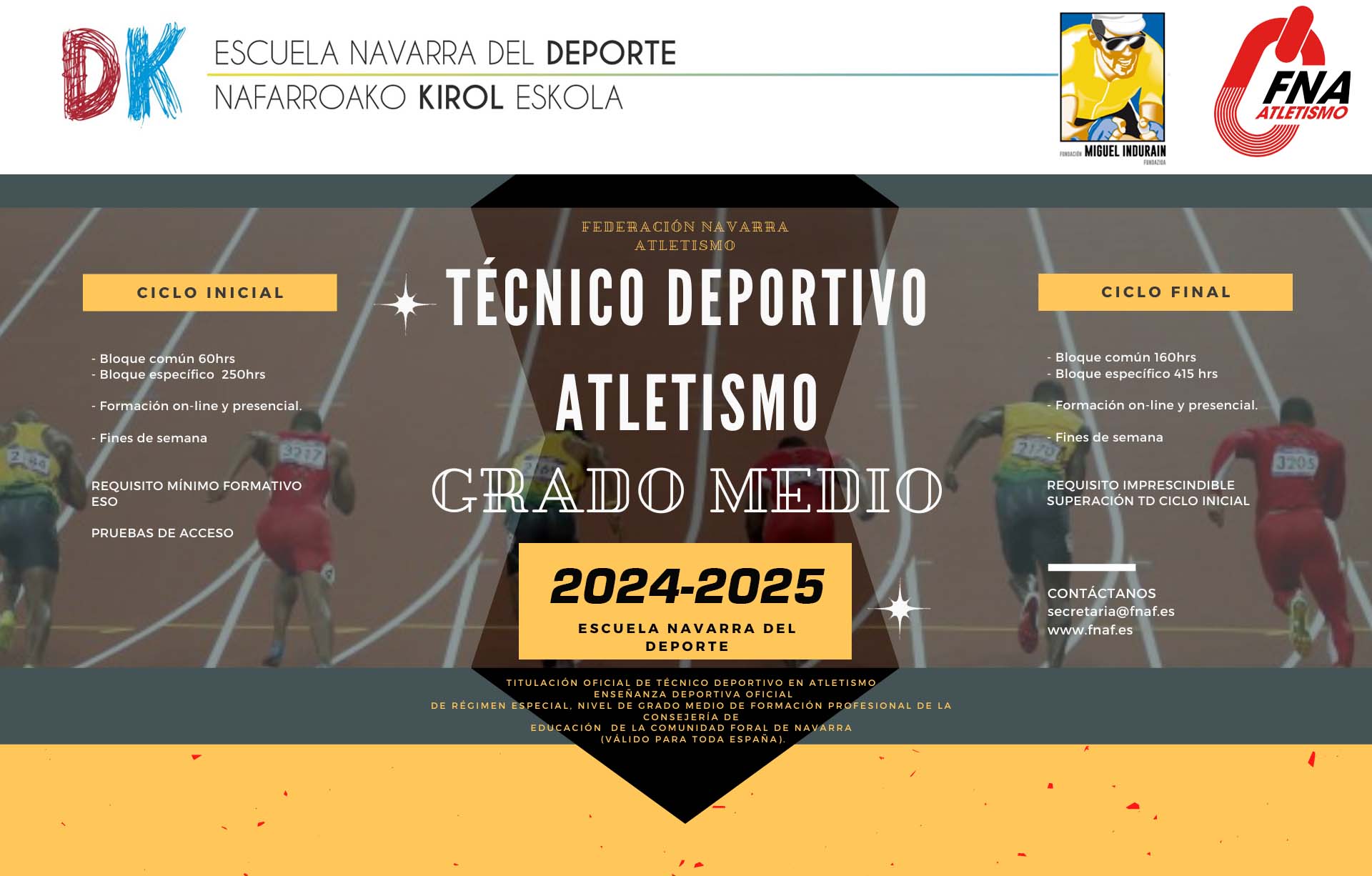 CICLO FINAL Grado Medio T&eacute;cnico Deportivo Atletismo - TD2