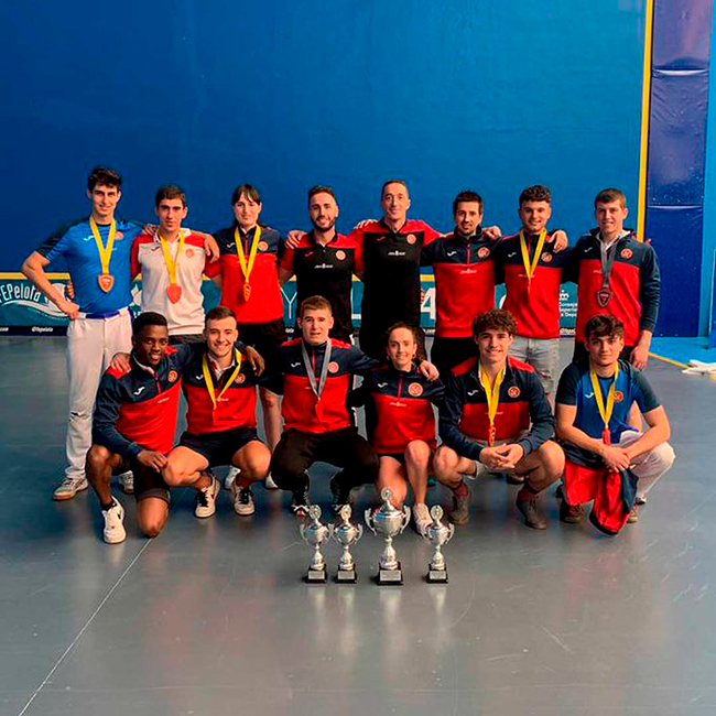 Navarra revalida el t&iacute;tulo de Federaciones Sub 22 en Front&oacute;n de 36 metros