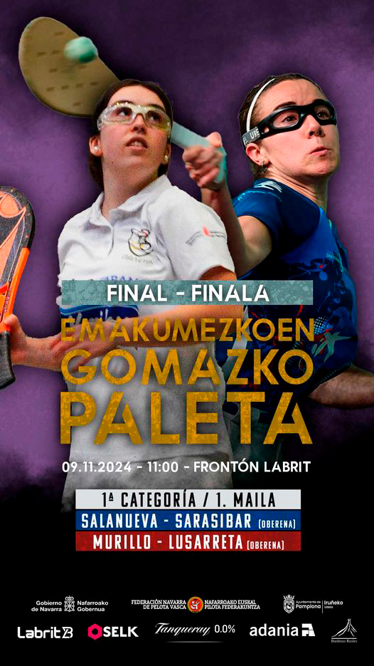 Final del Campeonato Navarro de Clubes de Paleta Goma Femenina de Primera Categor&iacute;a