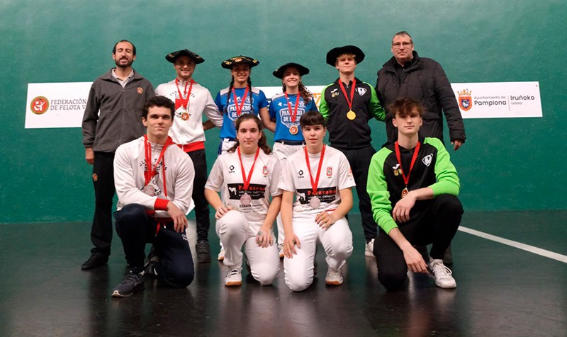 Huarte, Tenis y Larraina se imponen en mano parejas femenina y pala corta individual