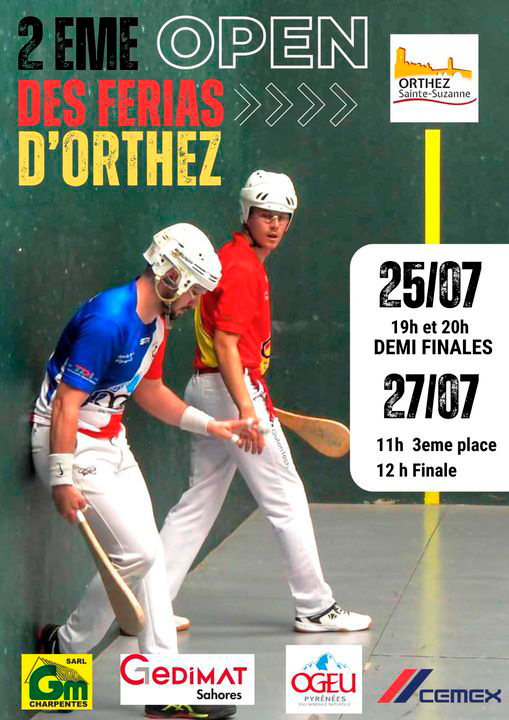 Tres pelotaris navarros en el Open de las Ferias de Orthez