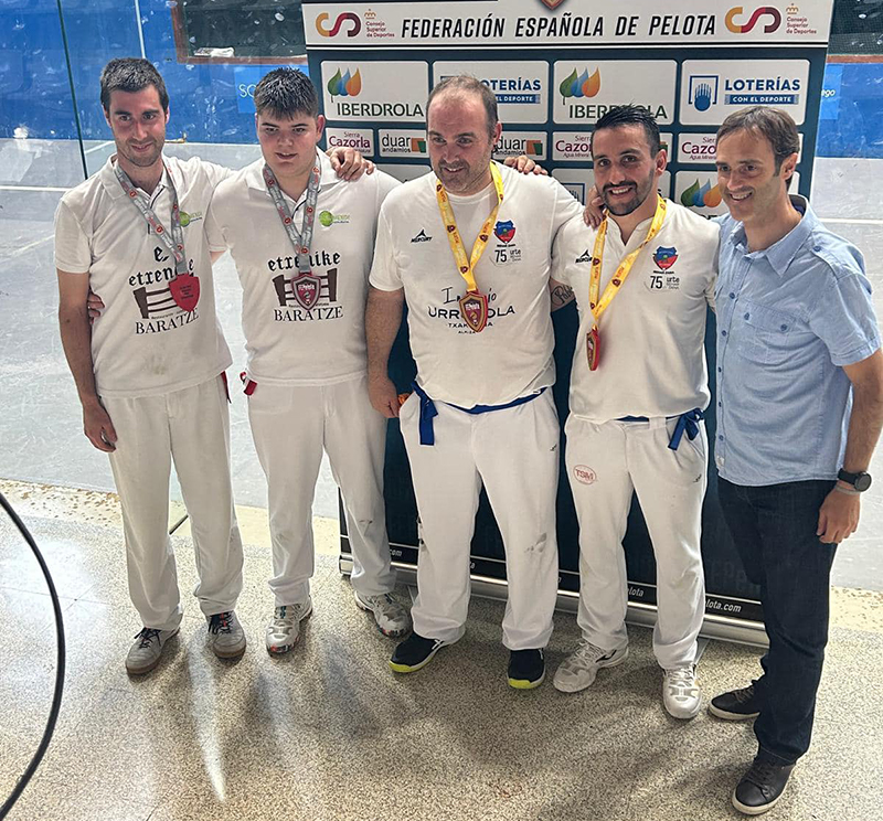 Doble victoria navarra en el Campeonato de España de Clubes de Trinquete