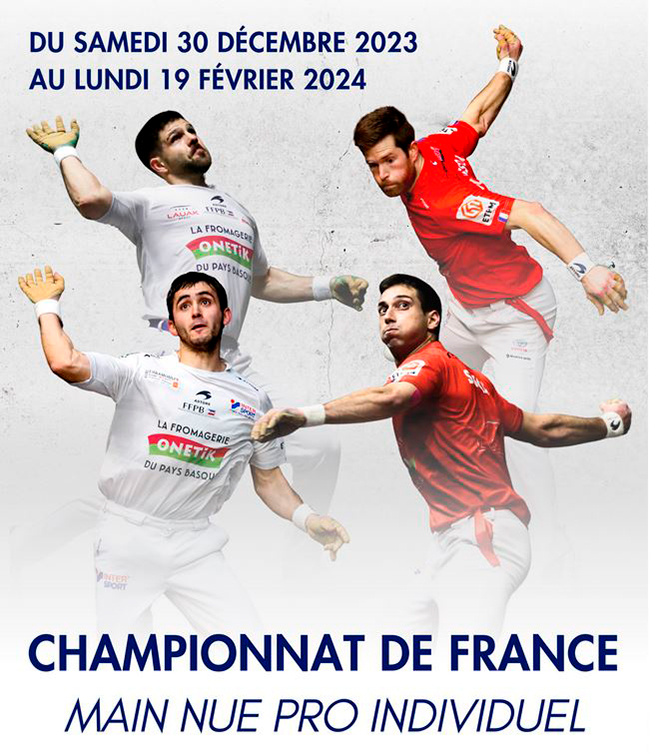 Luis S&aacute;nchez disputa el Campeonato de Francia Profesional de Mano Individual en Trinquete