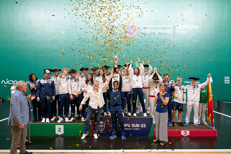Los pelotaris navarros destacan en el sextete espa&ntilde;ol en el Campeonato del Mundo de Pelota Sub 22