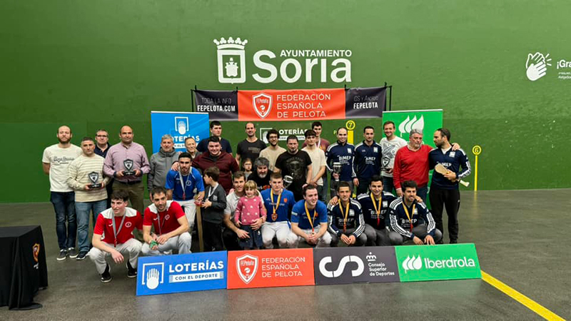 Triple ascenso navarro en el Campeonato de Espa&ntilde;a de Clubes en Front&oacute;n de 36 metros