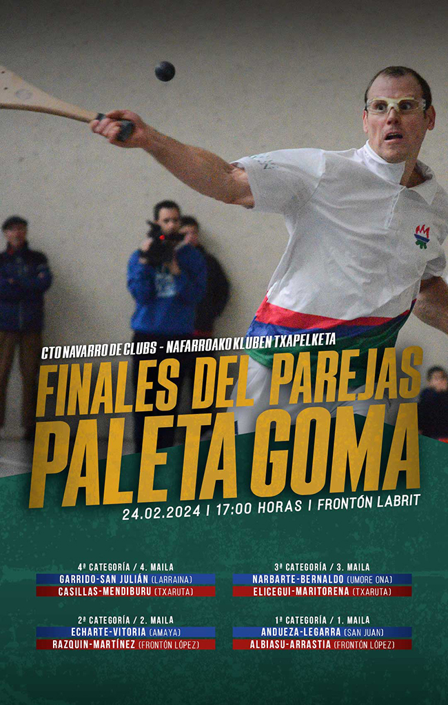 Finales del Campeonato Navarro de Clubes de Paleta Goma Parejas