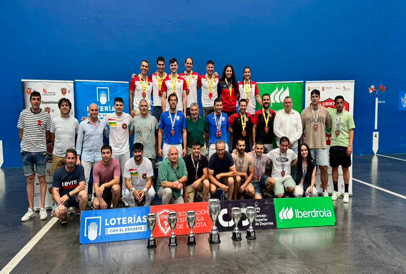 Repoker navarro el Campeonato de Espa&ntilde;a de Federaciones Absoluto en Front&oacute;n de 36 Metros