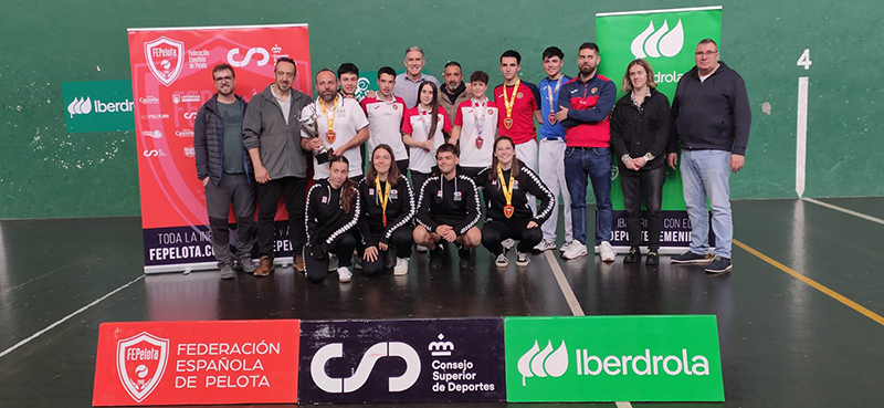 Oro para Navarra en el Campeonato de Espa&ntilde;a de Federaciones de Cesta Punta Sub 22 en Front&oacute;n de 36 metros