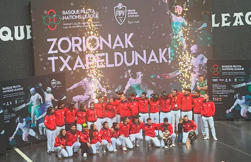 Los pelotaris navarros brillan en la Liga de Naciones