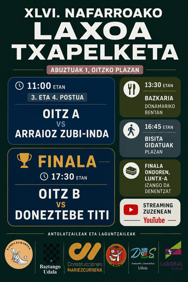 Final in&eacute;dita en el Campeonato Navarro de Laxoa