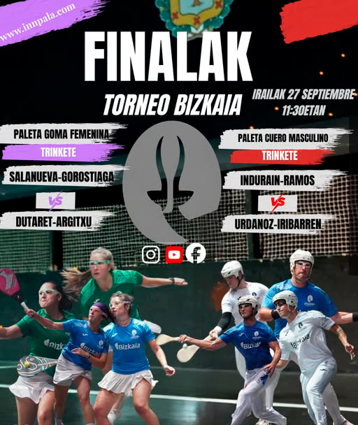 Seis pelotaris navarros en las finales del Torneo Bizkaia de Trinkete