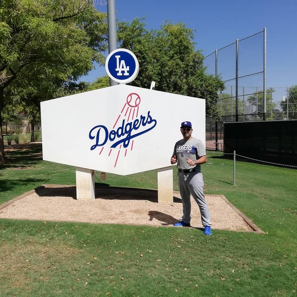 Javier Arilla en el Campus de Los Dodgers