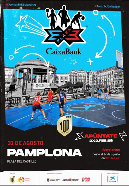 Plaza 3x3 Caixabank Streetball Ayuntamiento de Pamplona 2023