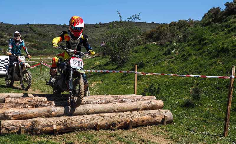 Aibar acogió la cuarta prueba del Campeonato Navarro de Enduro Infantil.