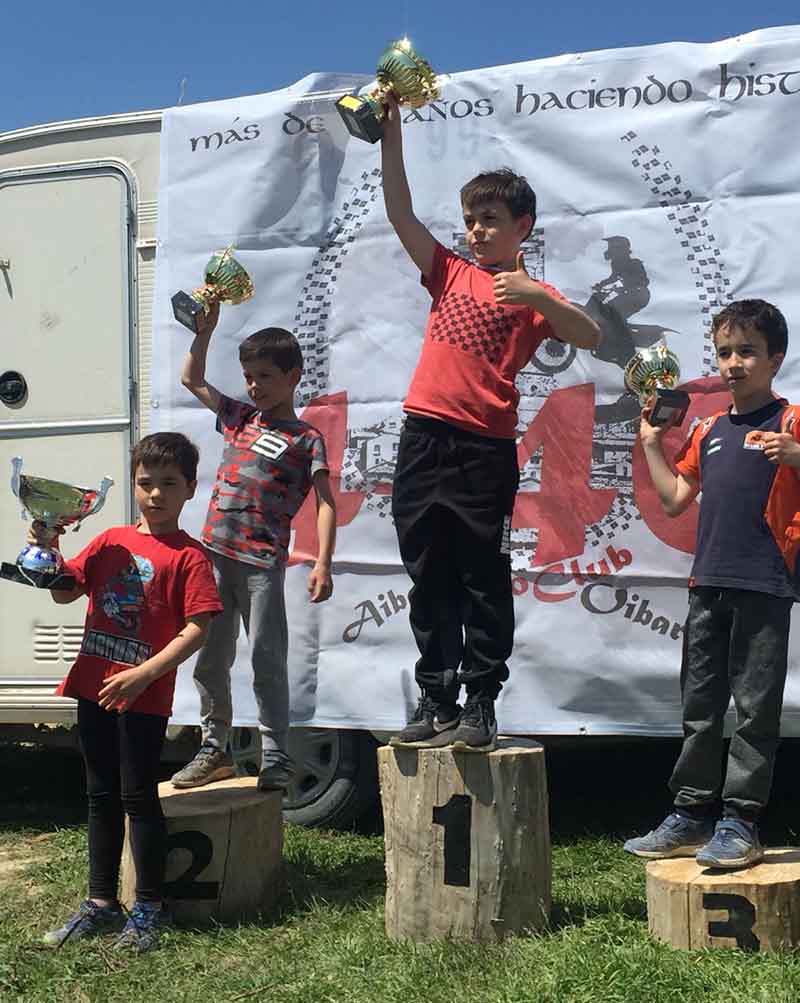 Aibar acogió la cuarta prueba del Campeonato Navarro de Enduro Infantil.