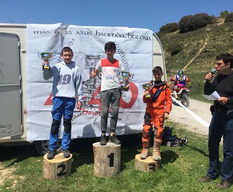 Aibar acogió la cuarta prueba del Campeonato Navarro de Enduro Infantil.