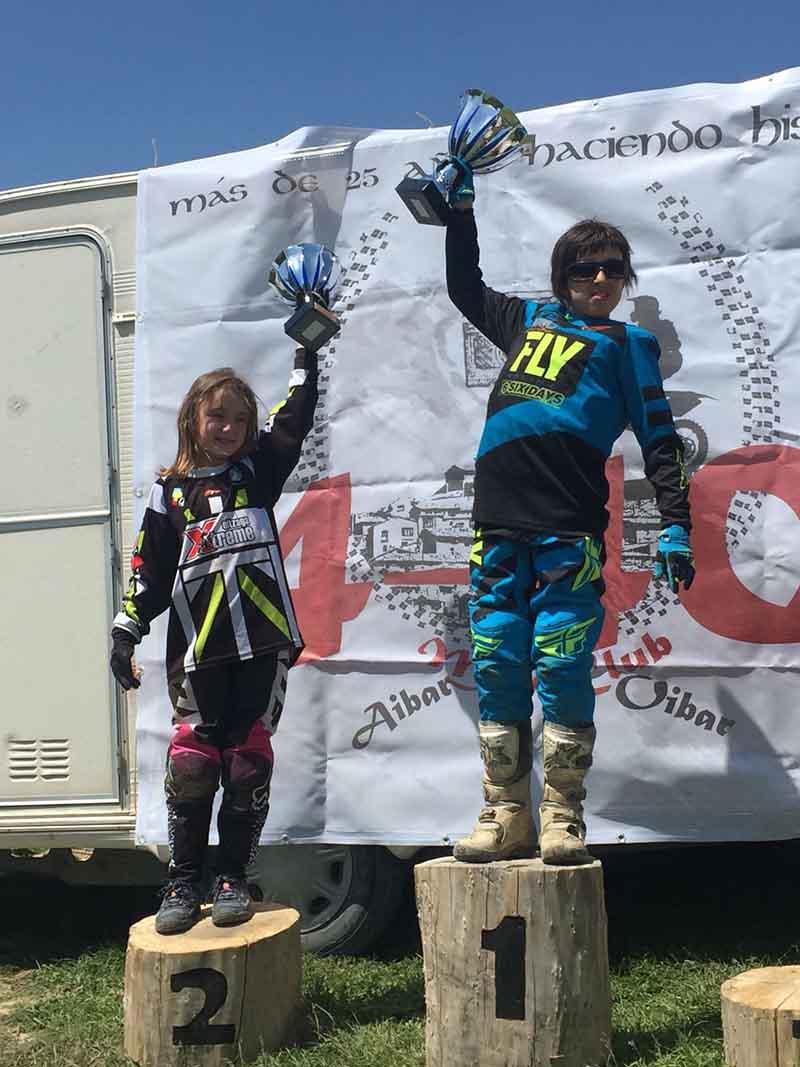Aibar acogió la cuarta prueba del Campeonato Navarro de Enduro Infantil.