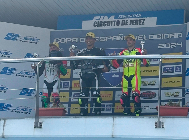 Hodei Martínez se sobrepone a una dura caída para acabar segundo en Jerez