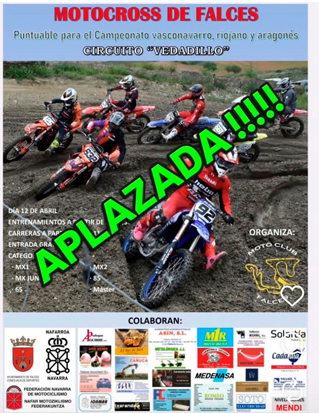 Aplazado el Motocross de Falces