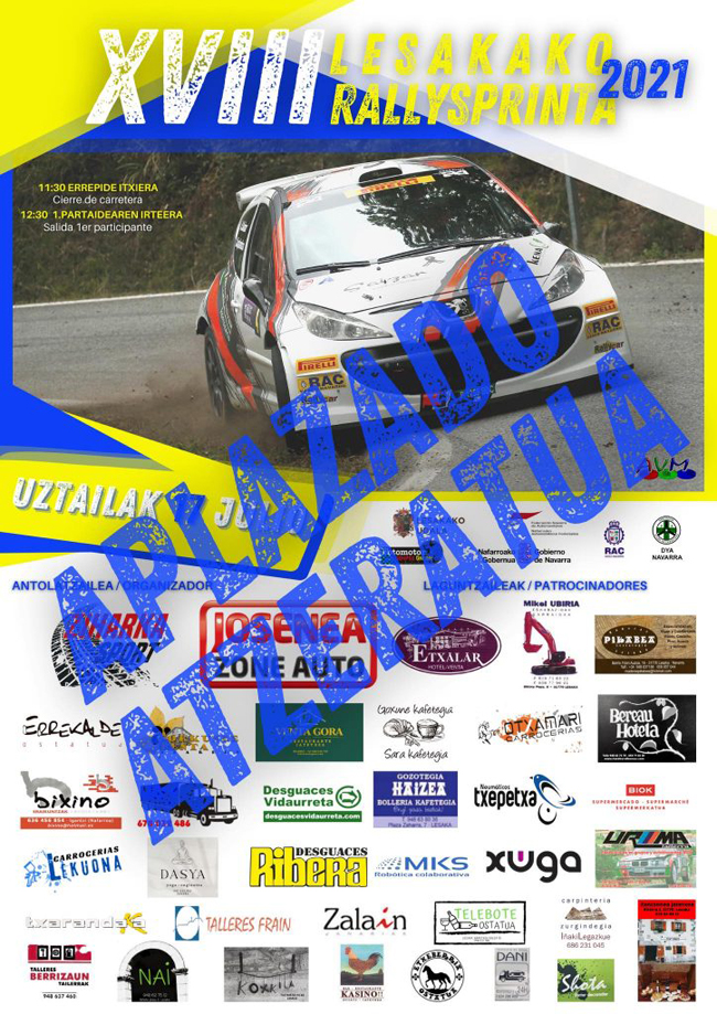 Aplazamiento del Rallysprint de Lesaka