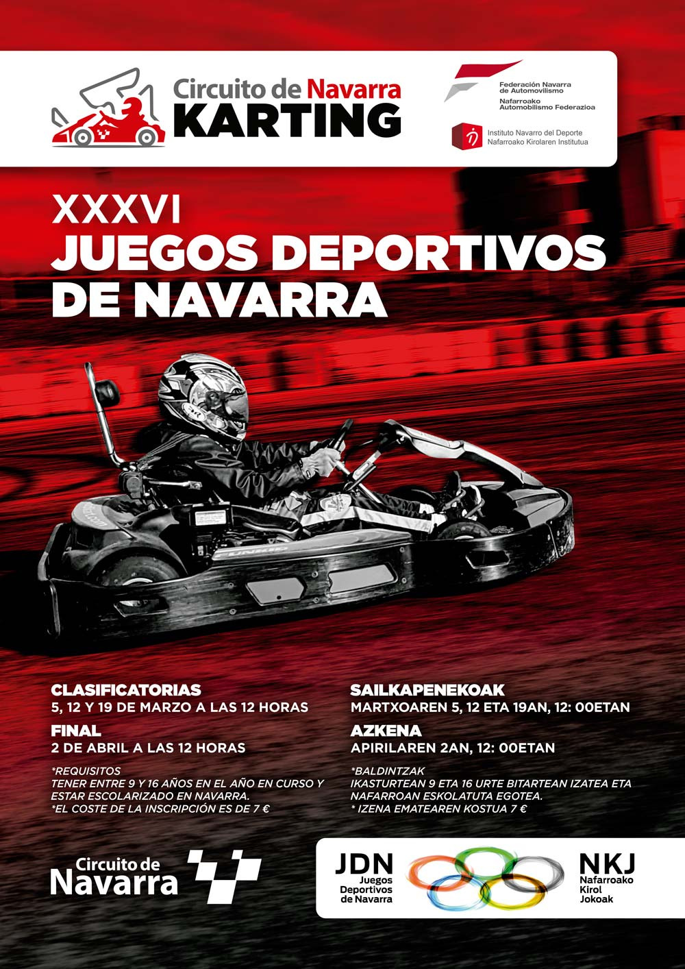 Final XXXVI Juegos Deportivos de Navarra de Karting (2 de abril)