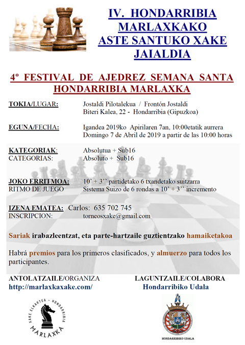 IV FESTIVAL DE AJEDREZ HONDARRIBIA-MARLAXKA