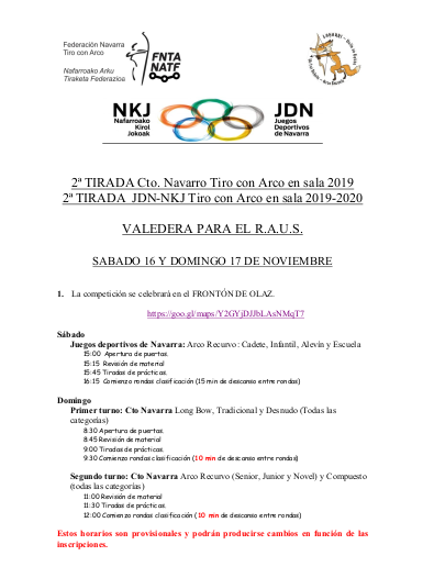 Circular 2&ordf; Tirada Cto Navarro y JDN en Sala 2020