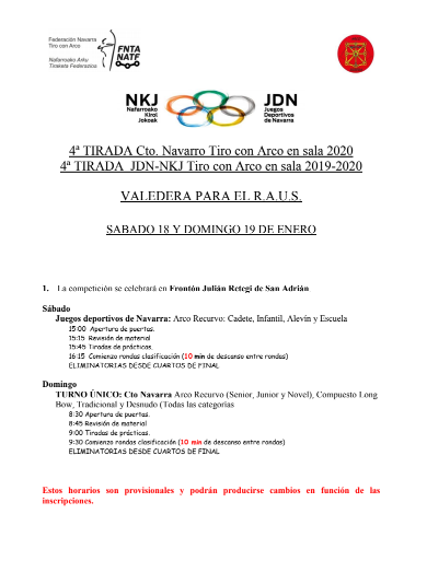 Circular 4&ordf; Tirada Cto Navarro y JDN en Sala 2020
