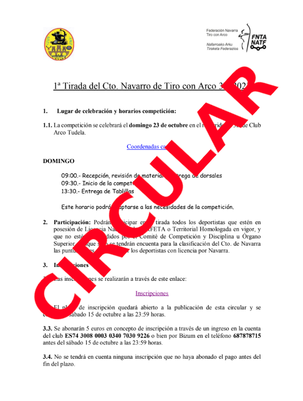 CIRCULAR 1&ordf; Tirada Cto Navarro 3D 2023