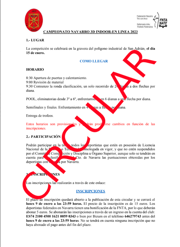 CIRCULAR Cto Navarro 3D Indoor-en L&iacute;nea 2023