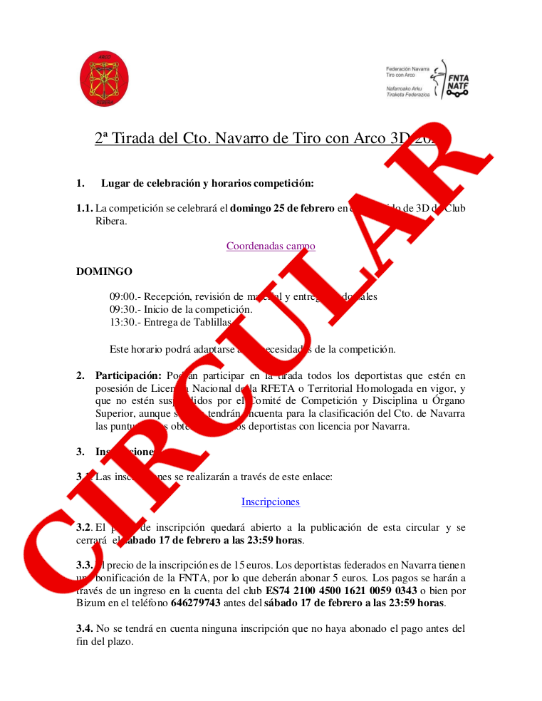CIRCULAR 2&ordf; Tirada Cto Navarro 3D 2024