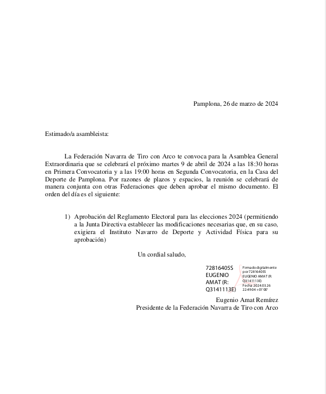 ASAMBLEA EXTRAORDINARIA