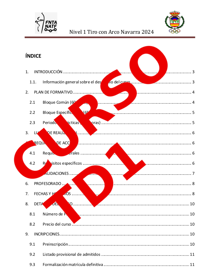 Nuevo Curso TD1 en Navarra
