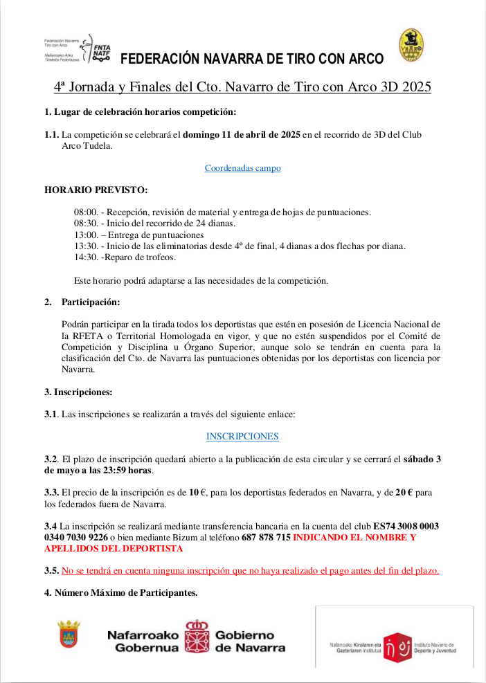 4&ordf; Jornada y FInales Cto. Navarro 3D 2025