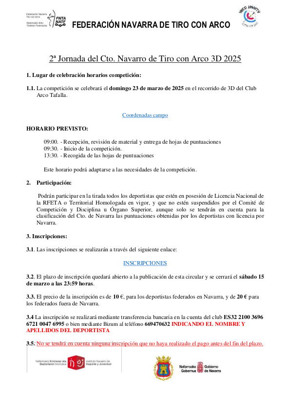 CIRCULAR 2&ordf; Tirada Cto Navarro 3D 2025