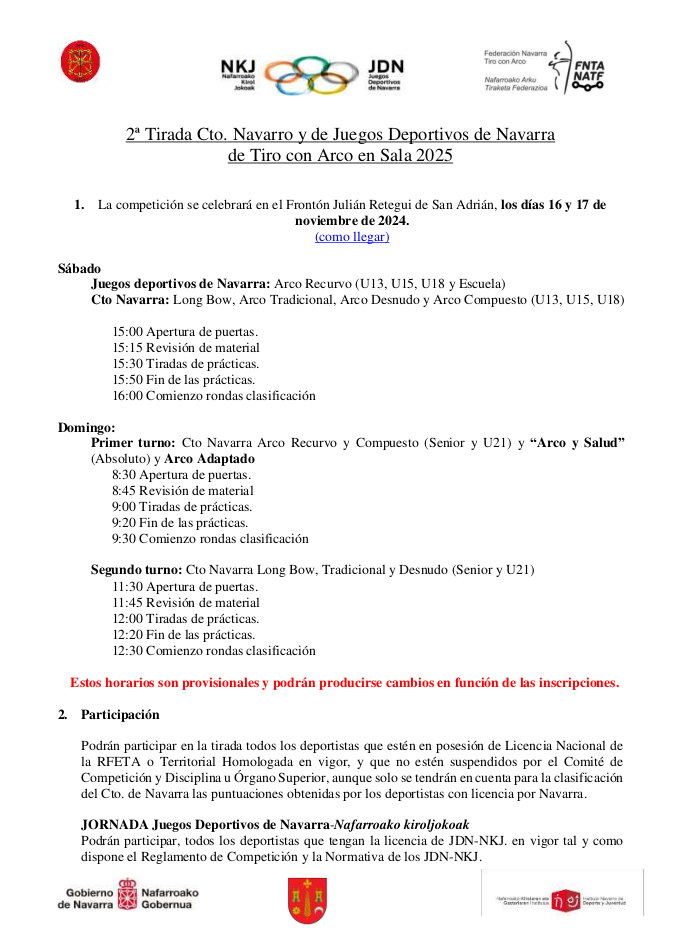 CIRCULAR 2&ordf; Tirada Cto Navarro y JDN en SALA 2025