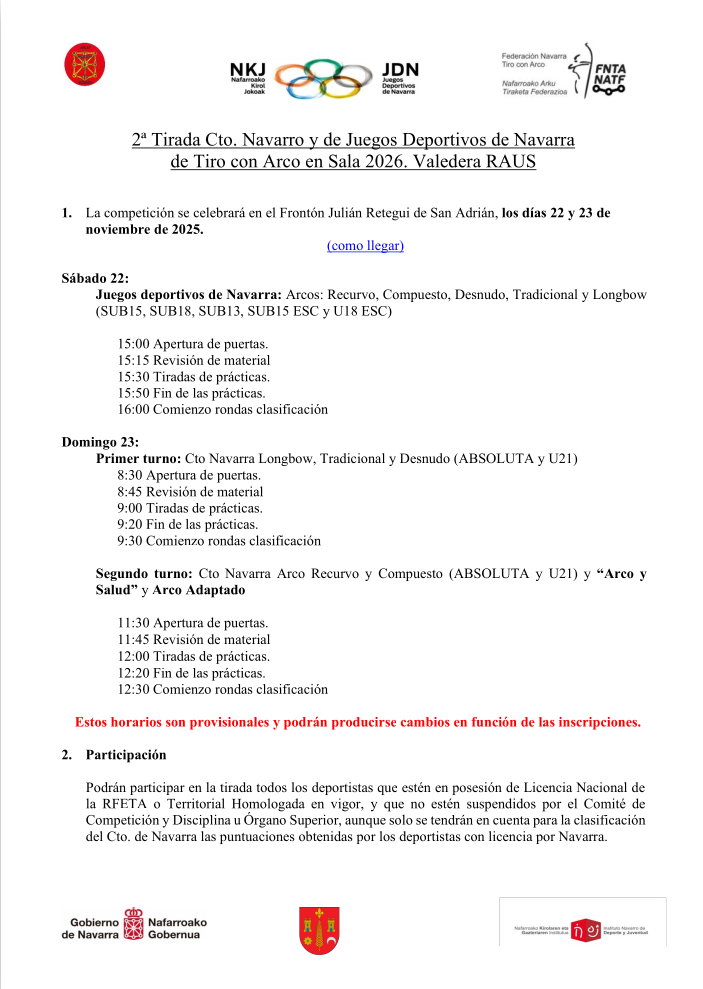 CIRCULAR 2ª Tirada Cto Navarro y JDN en Sala 2026