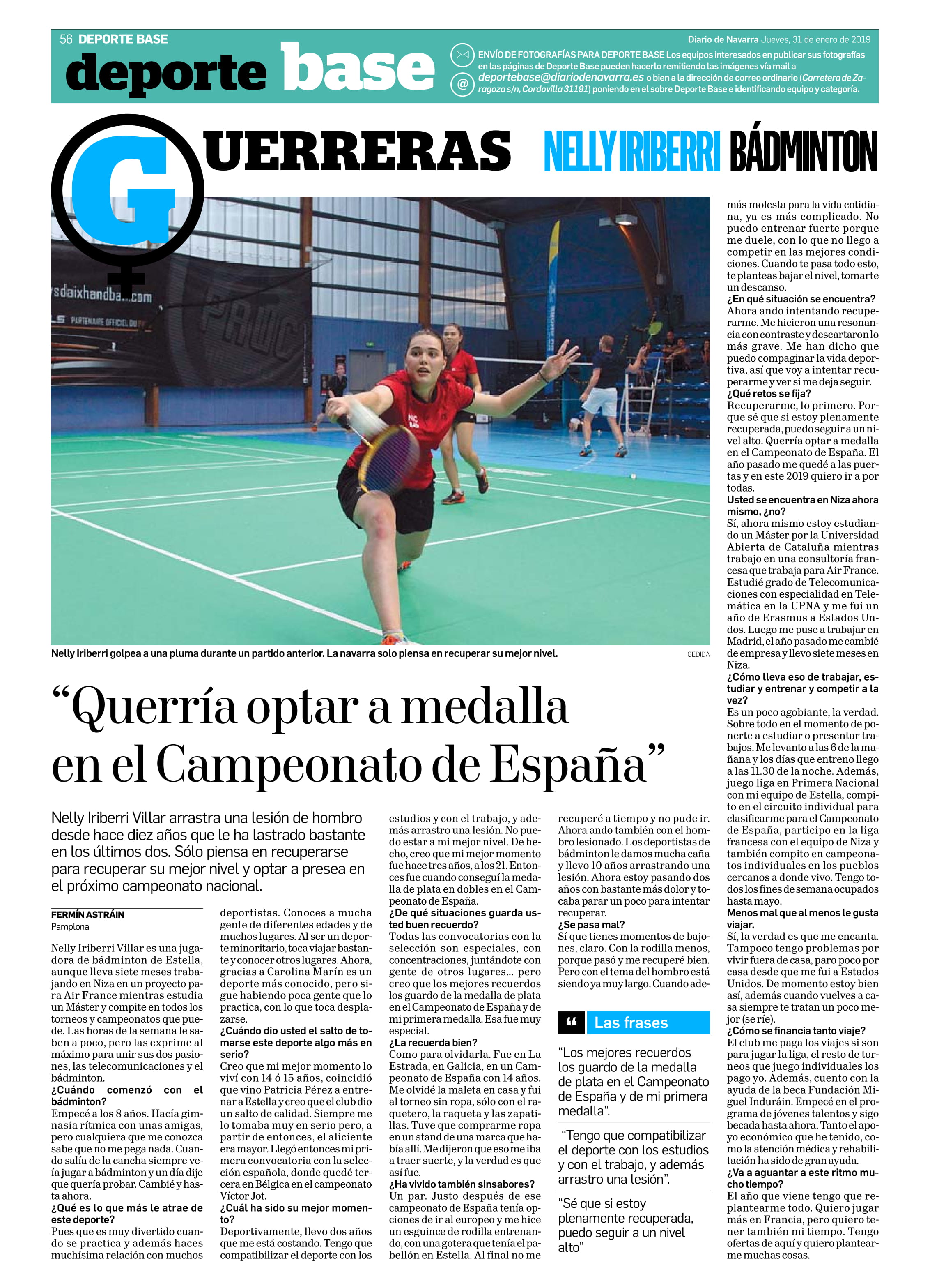 Nelly Iriberri Villar -  Deporte Base Guerreras