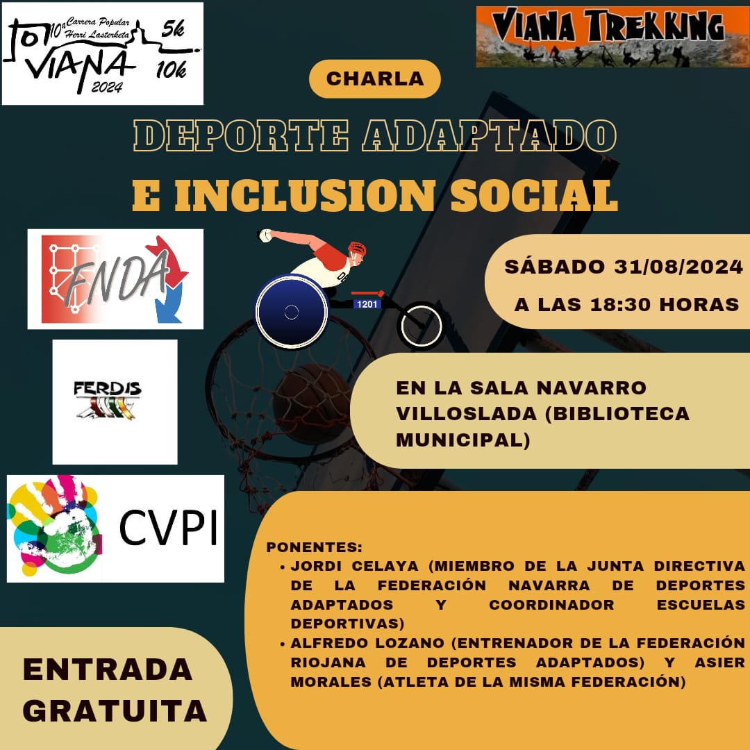 Charla deporte adaptado e inclusi&oacute;n social en Viana (31/08/2024)