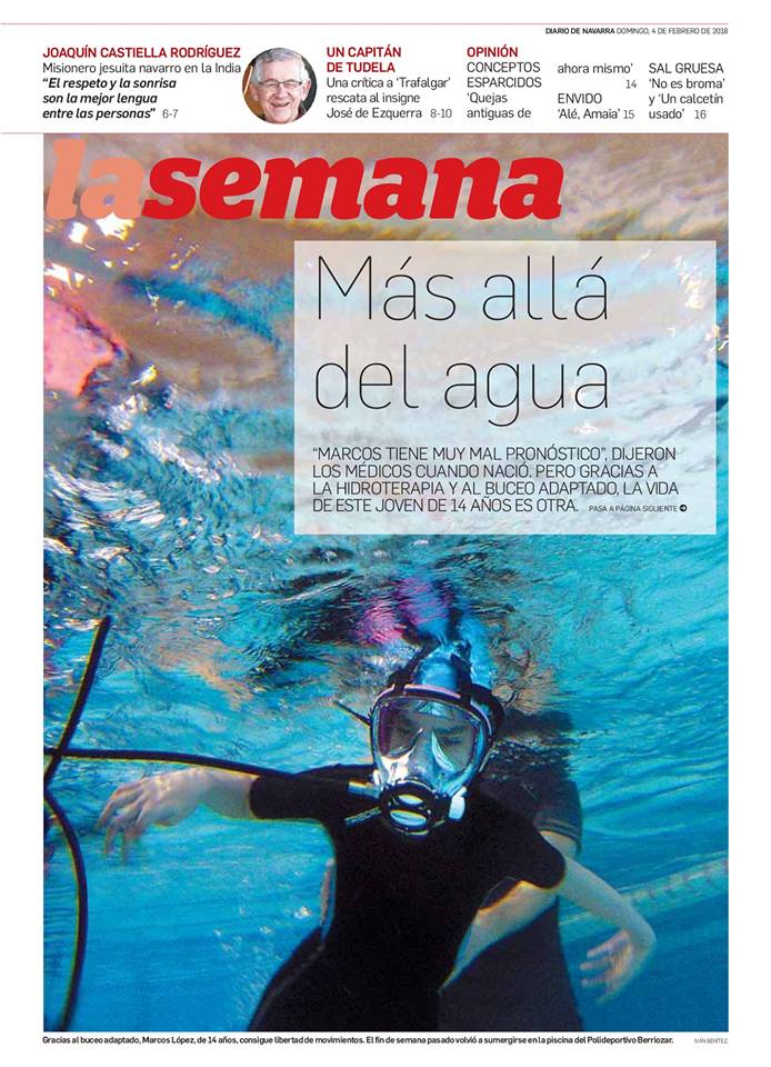 El buceo adaptado, en Diario de Navarra
