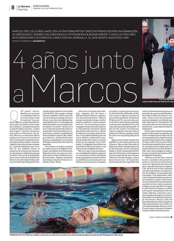 Bonito reportaje en Diario de Navarra (30 de septiembre)