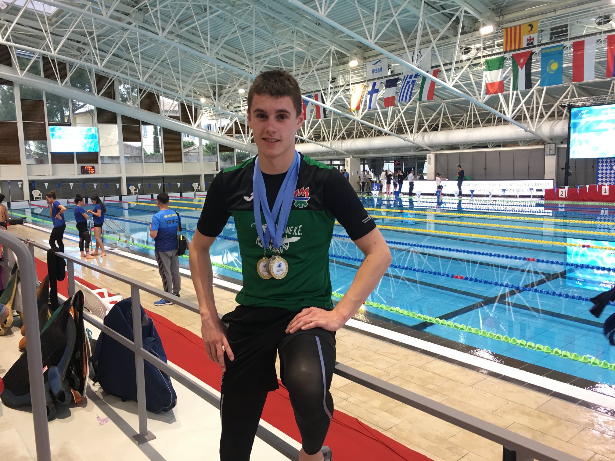 Medallas de Oier Irisarri en la Copa del Mundo de nataci&oacute;n con aletas
