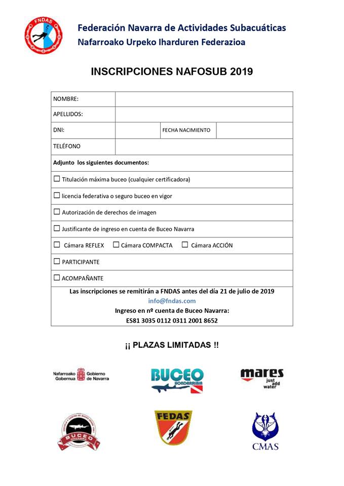 Campeonato Navarro Fotografía Submarina 2019