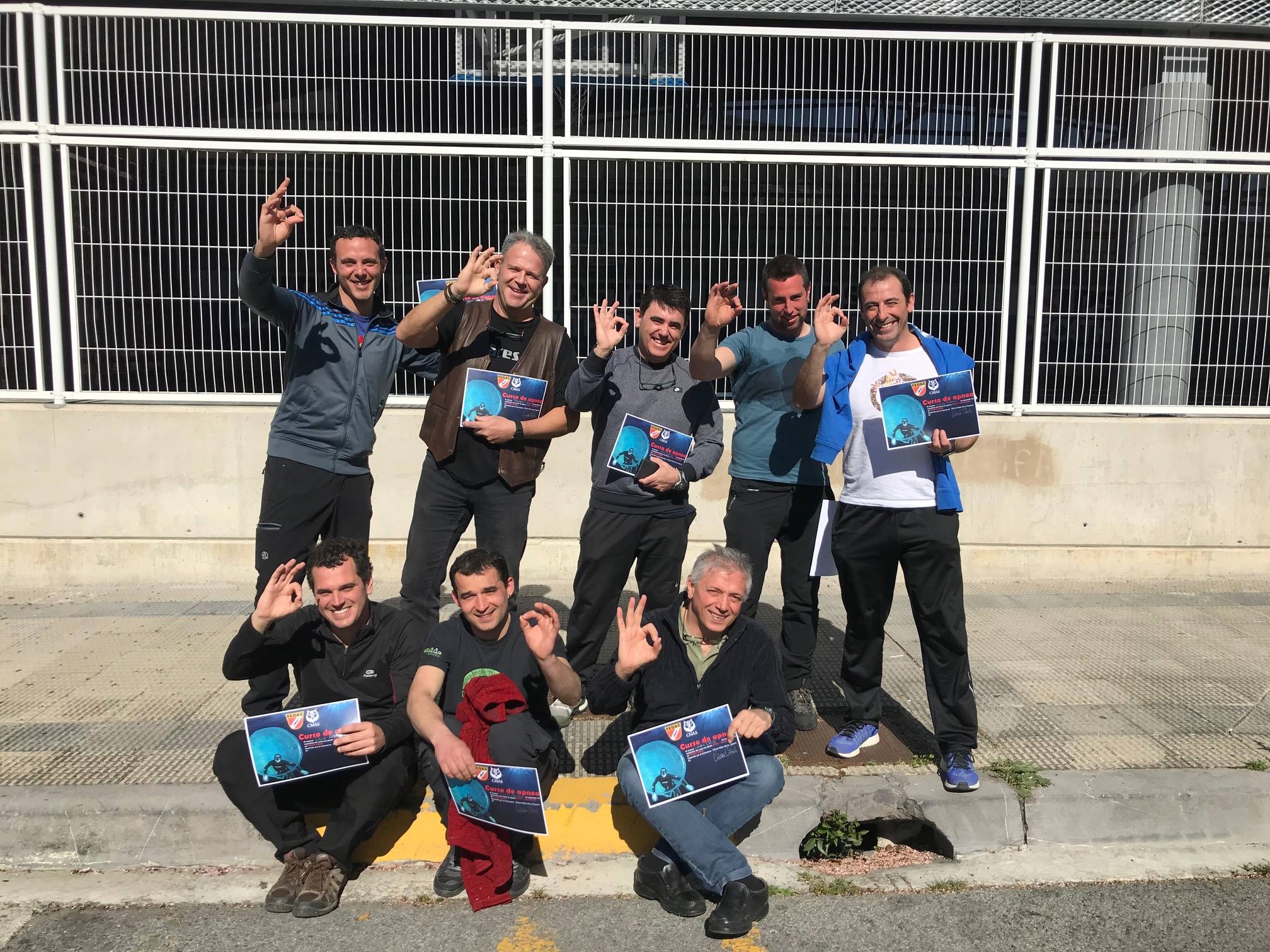 Buen ambiente en el Curso de Apnea