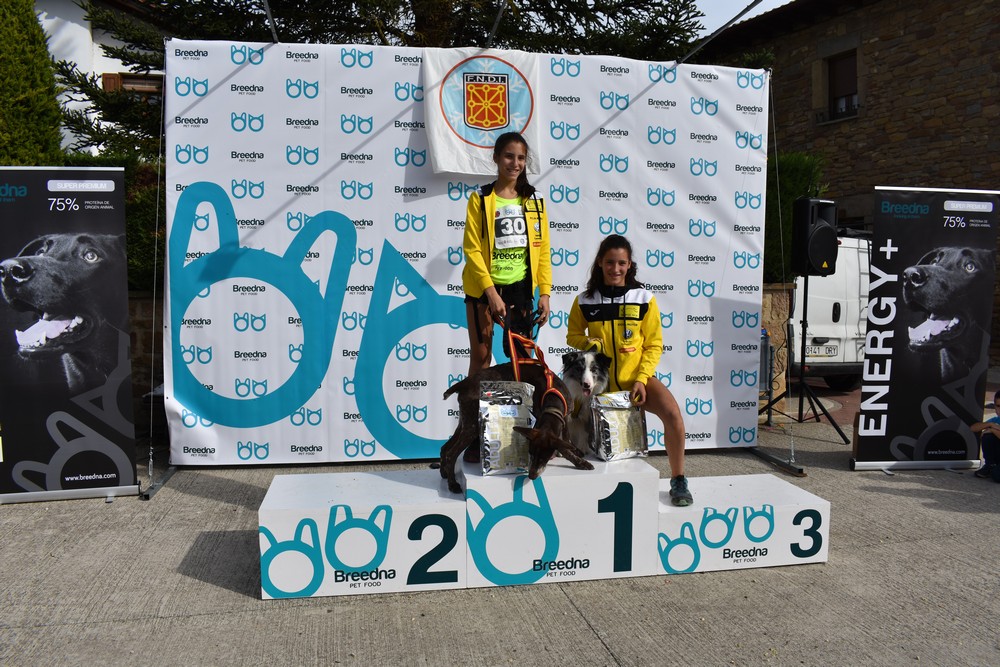 Salinas de Ibargoiti acogió la primera carrera del Campeonato Navarro de Canicross