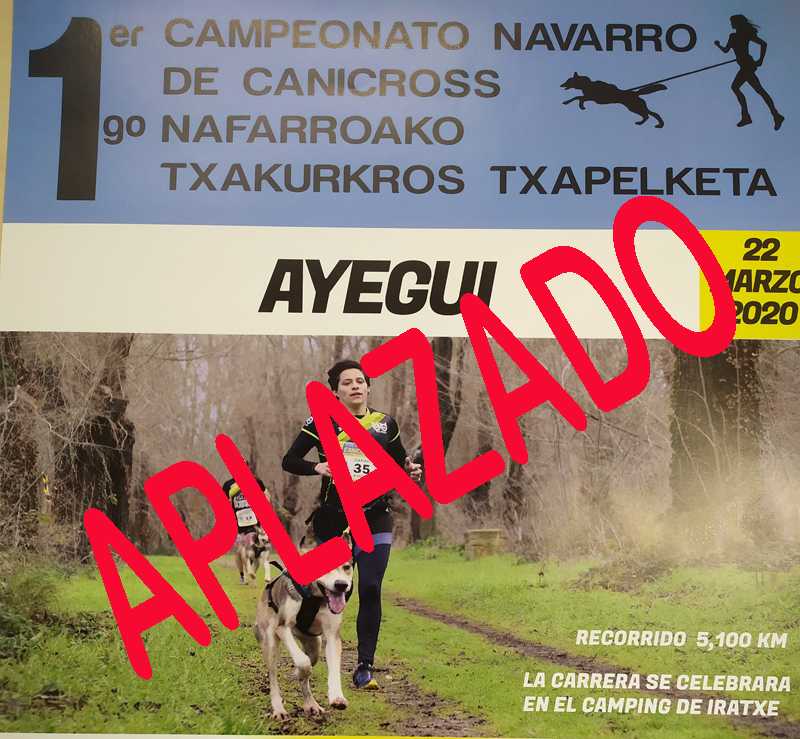 Aplazamiento de la III Prueba del Campeonato Navarro de Canicross