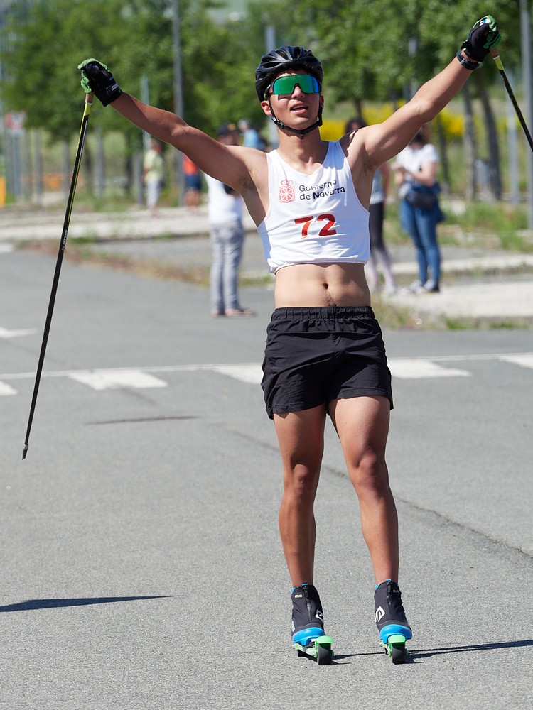 Manex Salsamendi e Irati Cuadrado vencedores del Primer Trofeo Zizur de Rollerski