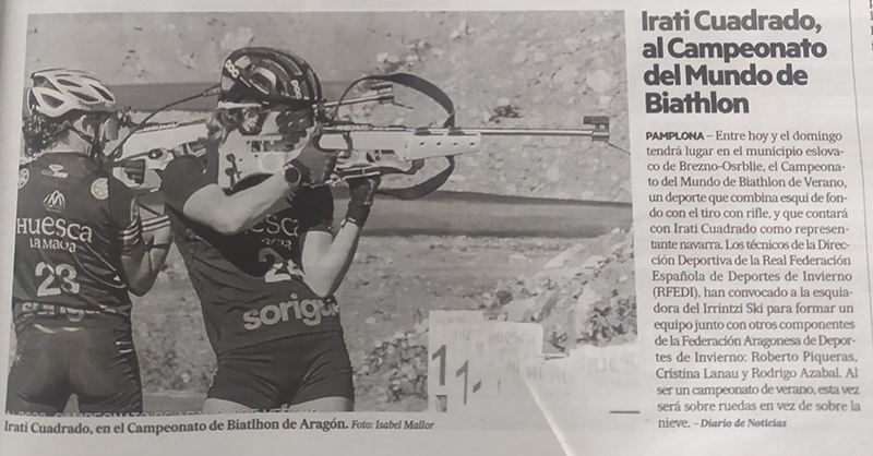 La prensa se hace eco de la convocatoria de Irati Cuadrado