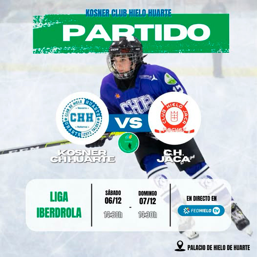 Doble derrota del Kosner Club Hielo Huarte en la Liga Iberdrola