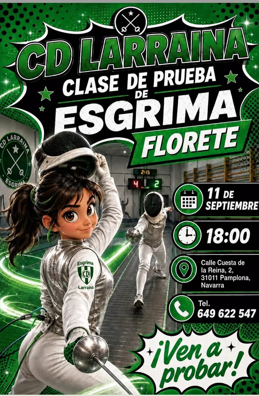 Clase de prueba de florete en el CD Larraina (11 de septiembre)
